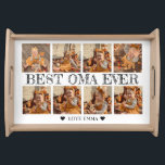 Custom Photo Collage Grandma Gift Best Oma Ever Serving Tray<br><div class="desc">Introducing the Custom Photo Collage Grandma Gift Best Oma Ever Serving Tray—a heartfelt and personalized tribute to the best Oma in the world. This serving tray serves as an ideal Mother's Day gift for Oma, featuring a minimalist yet sentimental photo collage. It's a perfect way for kids to express love...</div>