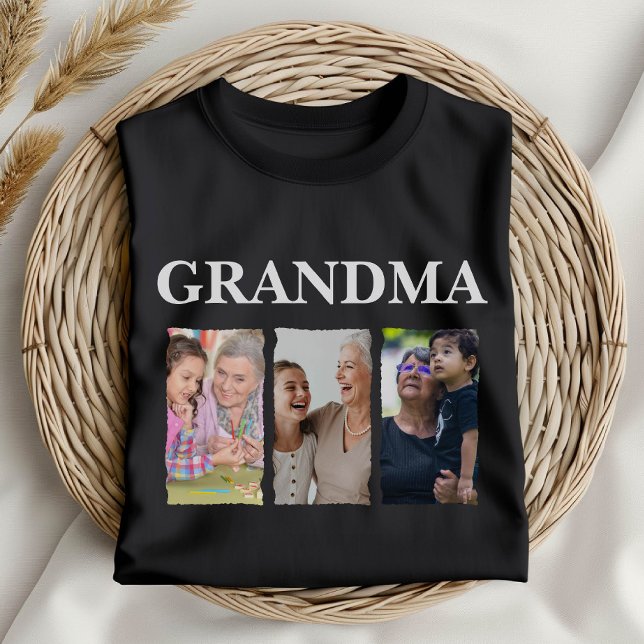Custom Photo Collage Grandma – Personalized Family T-Shirt (Creator Uploaded)