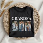 Custom Photo Collage Grandpa – Personalized Gift T-Shirt<br><div class="desc">Celebrate a special grandpa with this personalized photo collage design featuring the word "GRANDPA" above three cherished pictures. Whether it's for Father’s Day, a birthday, or just because, this heartfelt layout captures loving memories with grandkids. The text “GRANDPA” can be changed to “PAPA, ” “GRAMPY, ” or any name of...</div>