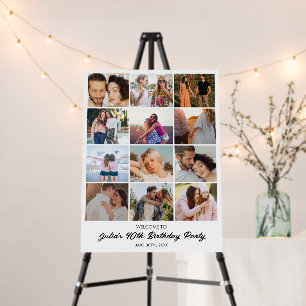 Custom Photo Collage Grid 12 Pictures 18x24 White Foam Board
