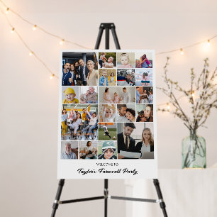 Custom Photo Collage Grid 20 Pictures 18x24 White Foam Board