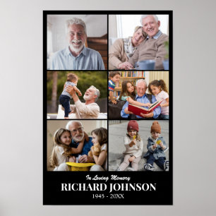 Custom Photo Collage Grid 6 Pictures 12x18 24x36 Poster