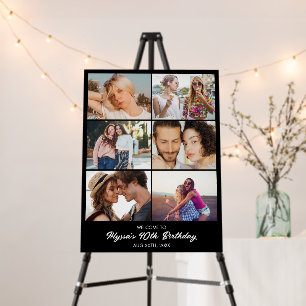 Custom Photo Collage Grid 6 Pictures 18x24 Black Foam Board