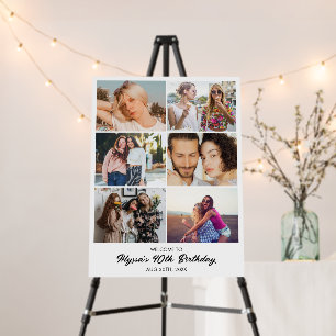 Custom Photo Collage Grid 6 Pictures 18x24 White Foam Board