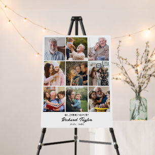 Custom Photo Collage Grid 9 Pictures 18x24 White Foam Board