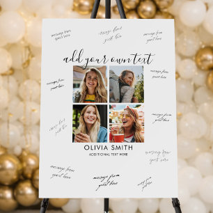 Custom Photo Collage Guest Signature Foam Board
