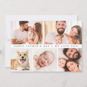 Custom Photo Collage Happy Father's day Holiday Card