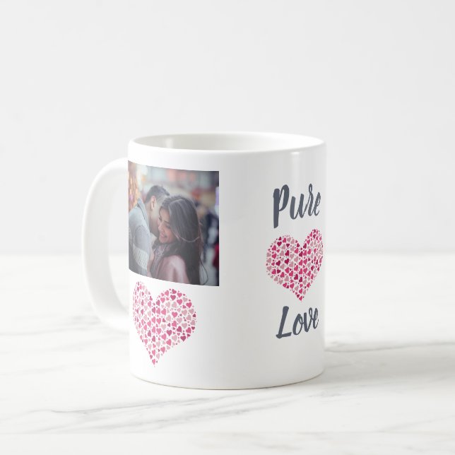 Custom Photo Collage Heart Love Mug (Front Left)