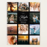 Custom Photo Collage Instagram Stylish Elegant Planner<br><div class="desc">This cute and modern, Instagram friendly photo collage planner on a black background has space for your custom name as well as for your profession or the name of the school. Customize with your favorite photos and start the year right with a personalized planner. Space for 11 pictures on the...</div>