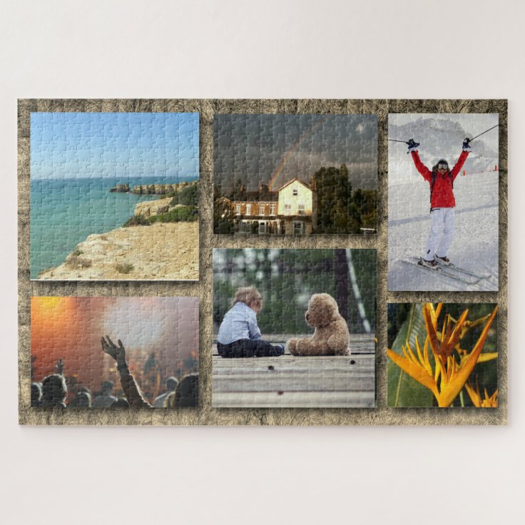 Custom Photo Collage Jigsaw Puzzle Zazzle