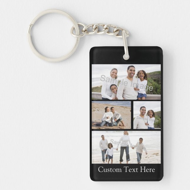 Custom Photo Collage Keychain (Front)