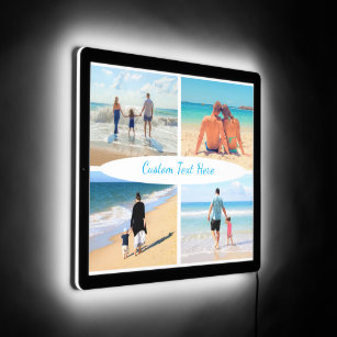 Custom Photo Collage LED Sign Your Photos and Text
