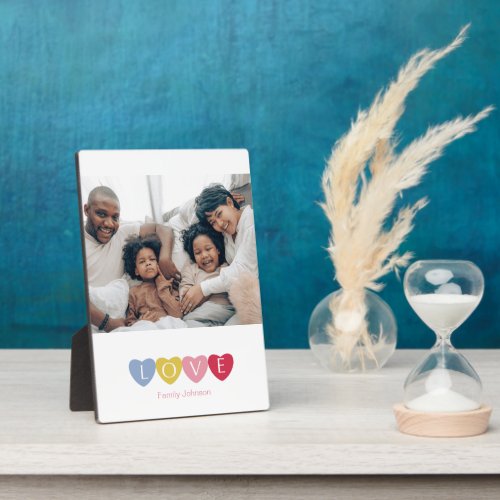 Custom photo collage love family photo display plaque