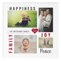 Custom Photo Collage Love Joy Family Acrylic Print