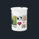 Custom Photo Collage Love Joy Family Beverage Pitcher<br><div class="desc">Custom Photo Custom Text Love Joy Peace Family Happiness Wishes Pitcher</div>