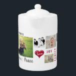 Custom Photo Collage Love Joy Family Teapot<br><div class="desc">Custom Photo Collage Love Joy Family Teapot</div>