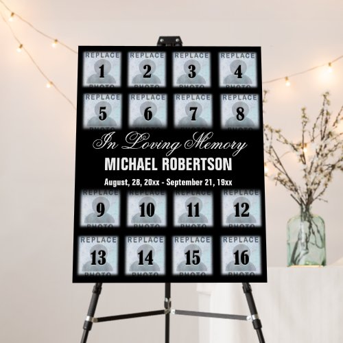 Custom Photo Collage Memorial Foam Board