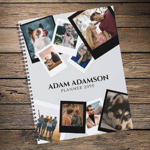 Custom Photo Collage Modern Family Friends  Planner