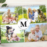Custom Photo Collage Modern Family Monogram 2026  Calendar<br><div class="desc">Introducing the 2025 Modern Photo Calendar, a perfect blend of simplicity, elegance, and personalization. This unique calendar is designed to capture the essence of your family's most cherished moments throughout the year. With a classic monogram design, it offers a timeless touch that complements any home or office decor. Each month...</div>