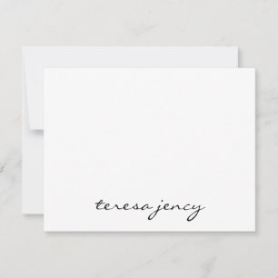 Custom Photo Collage   Modern Minimal Monogram  Note Card