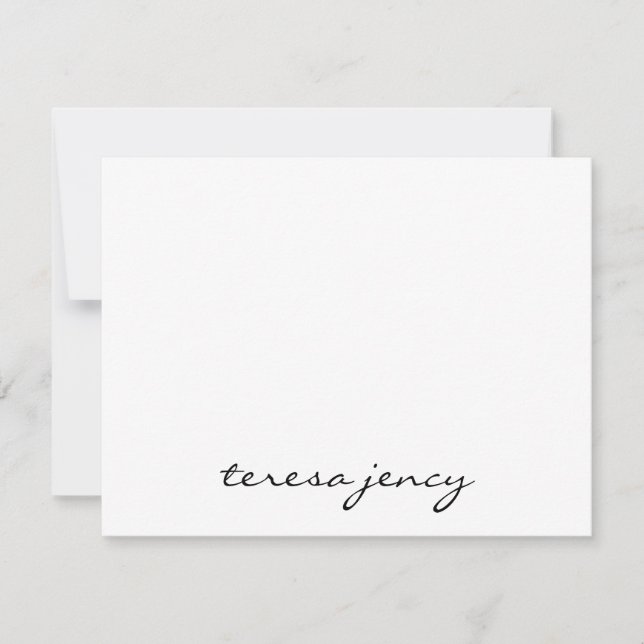 Custom Photo Collage | Modern Minimal Monogram  Note Card (Front)