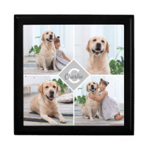 Custom Photo Collage Monogram Name Dog Gift Box