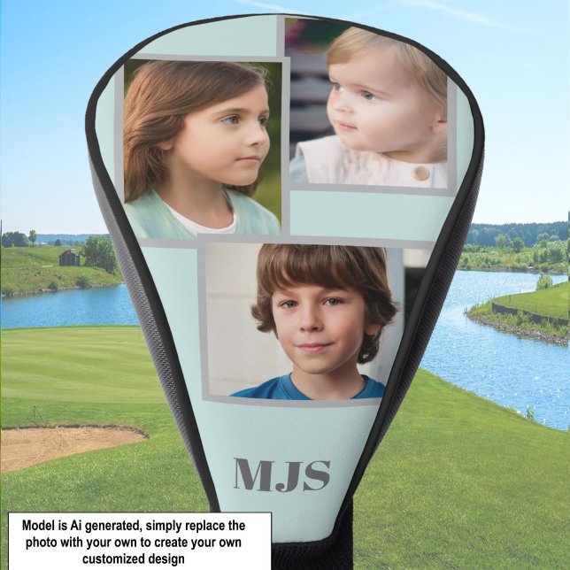 Custom Photo Collage Monogram Personalized  Golf Head Cover (Creator Uploaded)