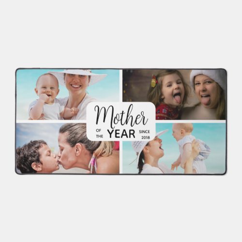 Custom Photo Collage Mother Of Year Mothers Day Desk Mat
