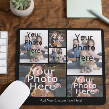 Custom Photo Collage Mousepad Add Your 6 Photos by cutencomfy at Zazzle