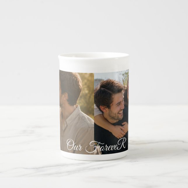 Custom Photo Collage Name Mug - Couple Gift (Front)