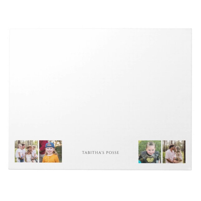 Custom Photo Collage "Name's Posse" Cute  Notepad (Front)