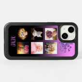 Custom photo collage on black and pink otterbox iPhone case (Back Horizontal)