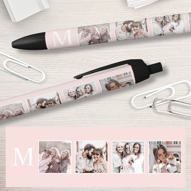 Custom Photo Collage Personalized Blush Pink Pen (Creator Uploaded)