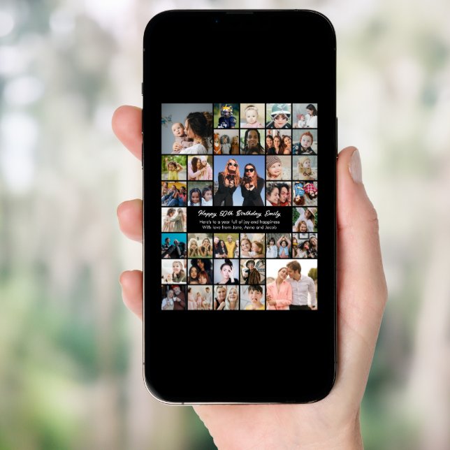 Custom Photo Collage Personalized Gift Poster (Front Digital)