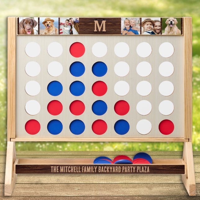 Custom Photo Collage Personalized Monogram Giant Fast Four (Creator Uploaded)