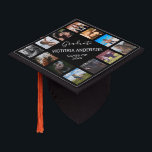 Custom Photo Collage Personalized Name Year Graduation Cap Topper<br><div class="desc">Easily customize this photo collage graduation cap topper with 12 favorite photos of your family,  friends or memories. Personalize further with your name and class year. You can even change the background color to suit your style.</div>