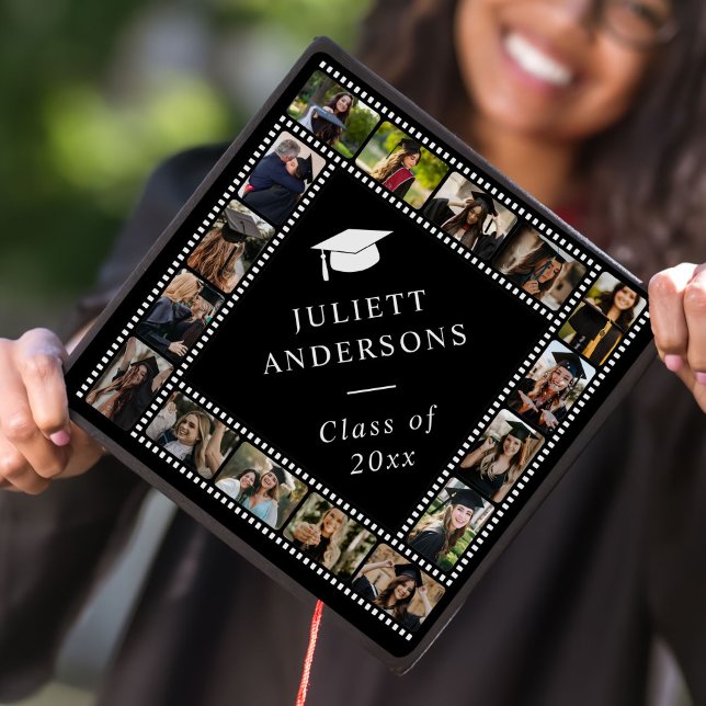 Custom Photo Collage Personalized Name Year Graduation Cap Topper (Creator Uploaded)