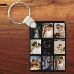Custom Photo Collage Personalized Picture Family Keychain