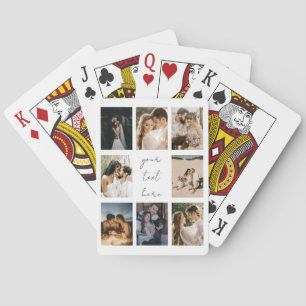 Custom Photo Collage Personalized Picture Family Poker Cards