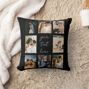 Custom Photo Collage Personalized Picture Family Throw Pillow