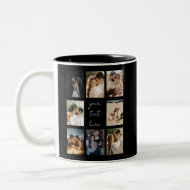 Custom Photo Collage Personalized Picture Family Two-Tone Coffee Mug