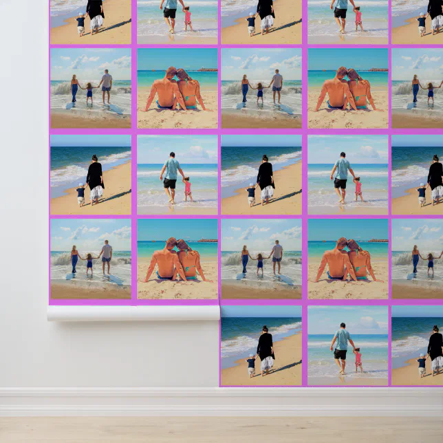 Custom Photo Collage Personalized Your Own Design Wallpaper | Zazzle