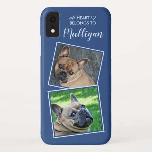 Custom Photo Collage Pet Dog Cat Cute Quote Photo iPhone XR Case