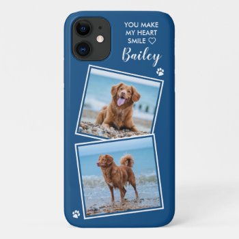 Custom Photo Collage Pet Dog Cat Quote Cute Photo Iphone 11 Case by BlackDogArtJudy at Zazzle