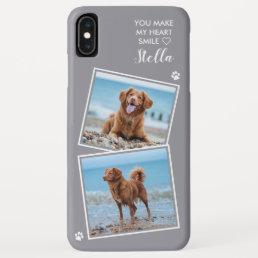 Custom Photo Collage Pet Dog Cat Quote Cute Photo iPhone XS Max Case