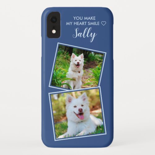 Custom Photo Collage Pet Dog Cat Quote Cute Photo iPhone XR Case
