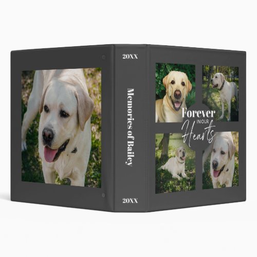 Custom Photo Collage Pet Photo 3 Ring Binder