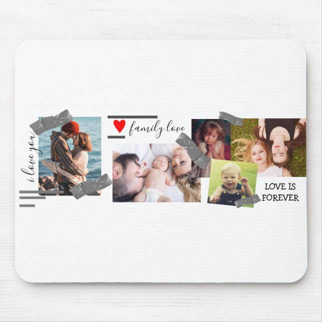 Custom Photo Collage Picture Template Personalized Mouse Pad (Front)