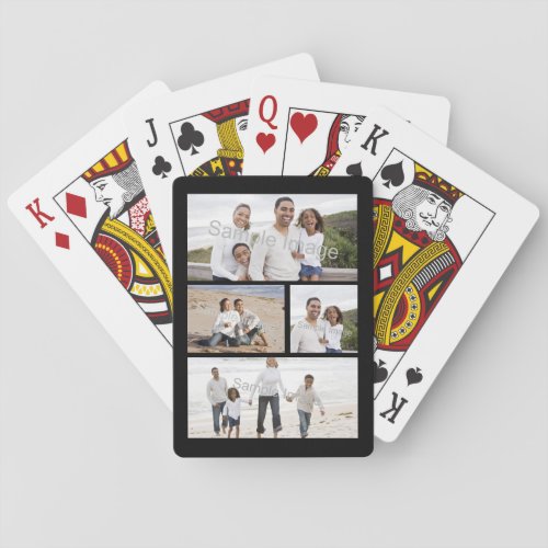 Custom Photo Collage Poker Cards