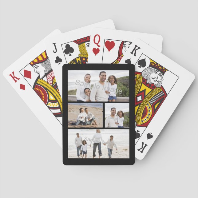 Custom Photo Collage Poker Cards (Back)